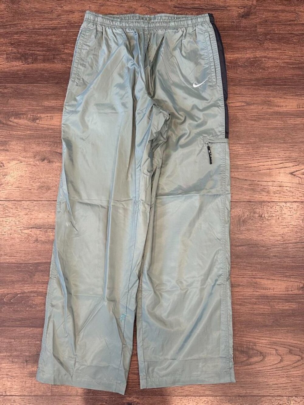 Nike Baggy Track Pants Sand Green Vintage 1990 Size XL